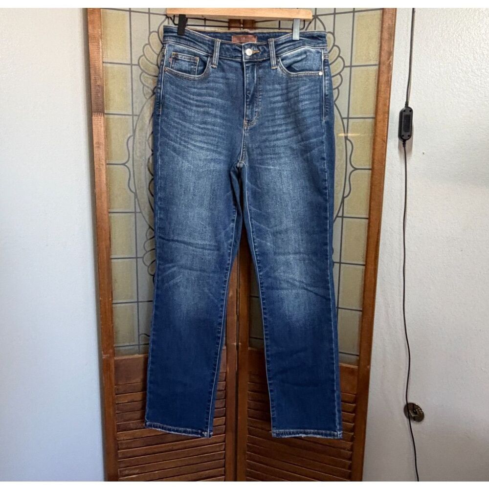Judy Blue Straight Fit Leg Dark Wash Denim Jeans Style JB82561DK Size 11/30 - Picture 2 of 16